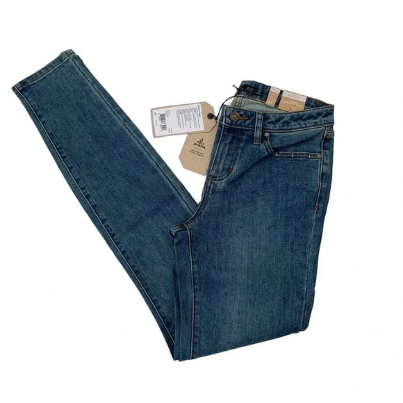 Prana Mid Rise Sienna Stretch Denim Skinny Jean Blue Size 27 NWT - Picture 4 of 16
